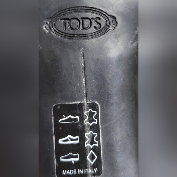 TOD'S Black Leather MULES SZ 9 - Picture 12 of 14